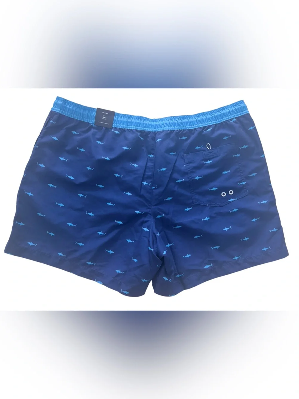 American Eagle Men's Blue Shark Print Swim Trunks Shorts Size XXL 2XL NWT